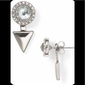 Rebecca Minkoff Inverted Ear Jacket Earrings - Rhodium